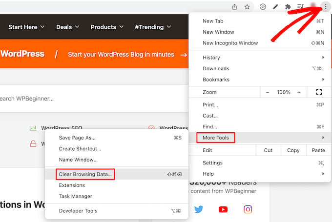 Clear your browser cache first