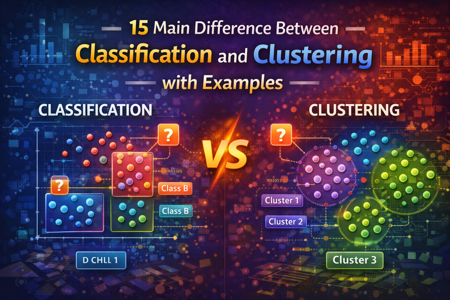 15 Main Difference Between Classification and Clustering with Examples